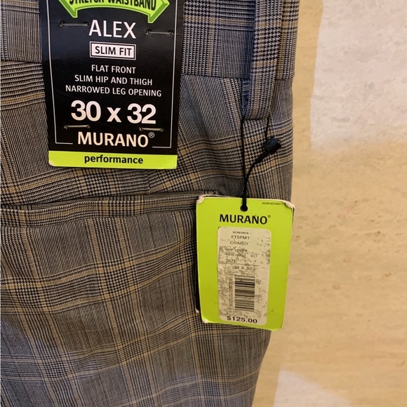 NWT Murano Alex Gray Checkered Slim Fit Trousers - Picture 4 of 6
